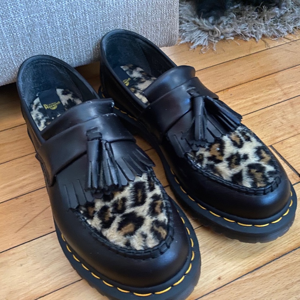 Dr. Martens Penny Loafers (Leopard)